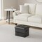 Ottoman Foot Rest Stool Storage with Padded Seat (Black) 17"D x 13"W x 13"H